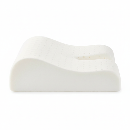 Memory foam pillow front view dual height white background