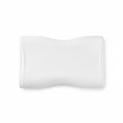 Memory foam pillow top view white background