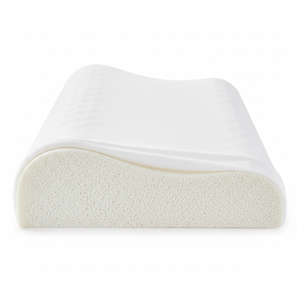Memory foam pillow cross-section foam detail