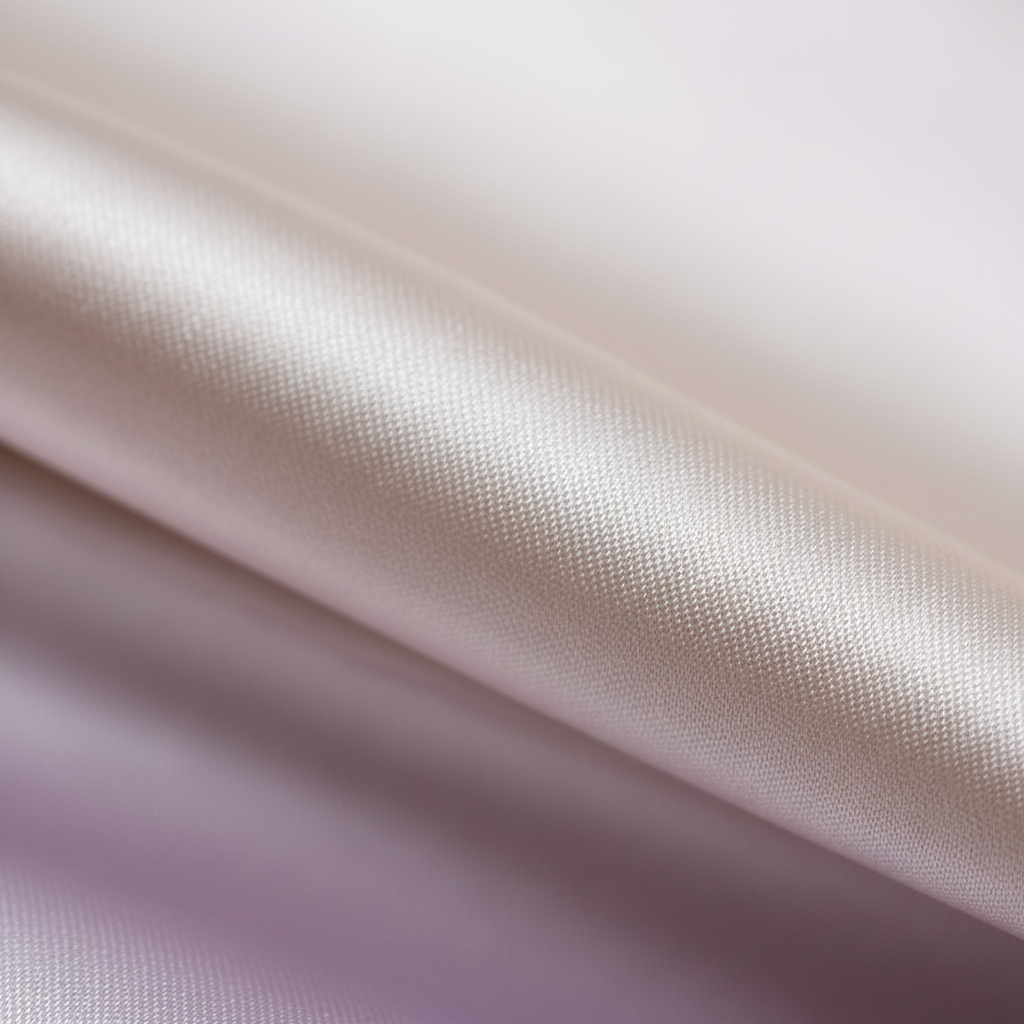 Close-up satin fabric sheen texture detail lavender background
