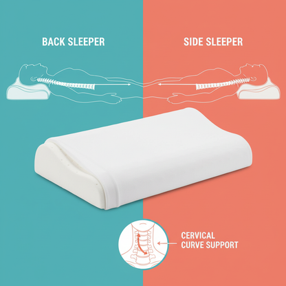 Spine alignment infographic back and side sleeper positions